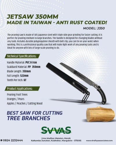 JETSAW - PRUNING SAW WITH SCABBARD 350MM