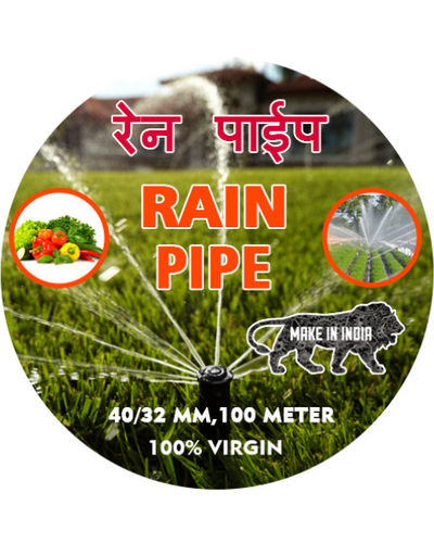 SIDDHI RAIN PIPE 100 METER WITH COCK, RUBBER GROMMET, CONNECTOR/JOINER, END CONNECTOR UV PROTECTED VEGETABLE GARDEN RAIN PIPE