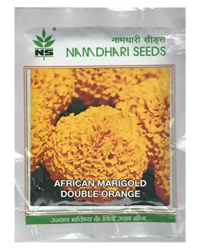 NAMDHARI AFRICAN MARIGOLD DOUBLE ORANGE SEEDS