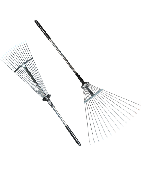 Hectare Precision 15 Tine Stainess Steel Telescopic Metal Rake