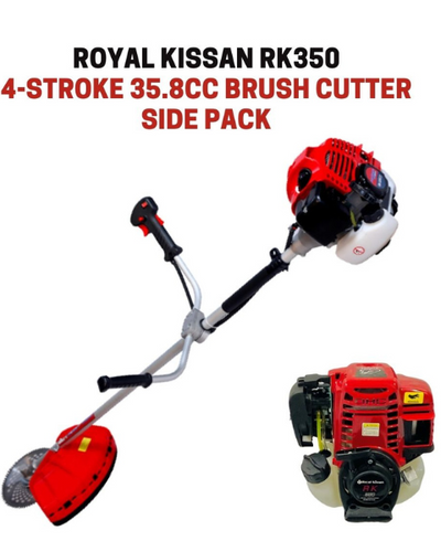 ROYAL KISSAN RK350S PREMIUM BRUSH CUTTER 4-STROKE SIDE PACK WITH 35.8CC