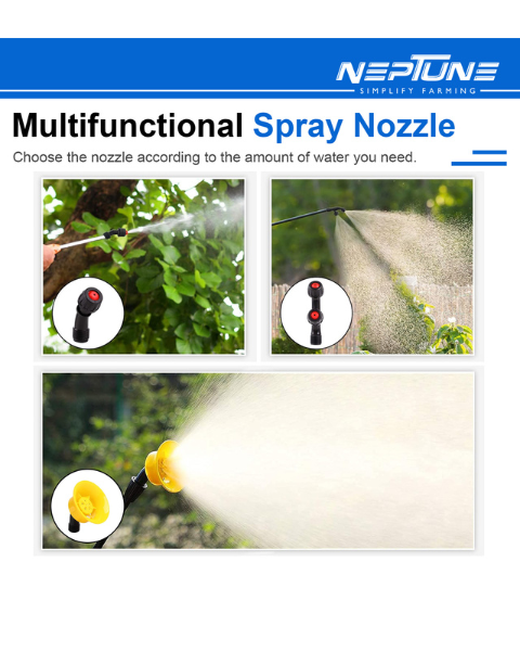 Neptune Hariyali-12 High-Pressure Knapsack Hand Operated Sprayer - HDPE Tank 16 L Capacity