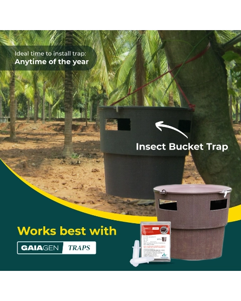 GAIAGEN RED PALM WEEVIL LURE & INSECT BUCKET TRAP COMBO PACK