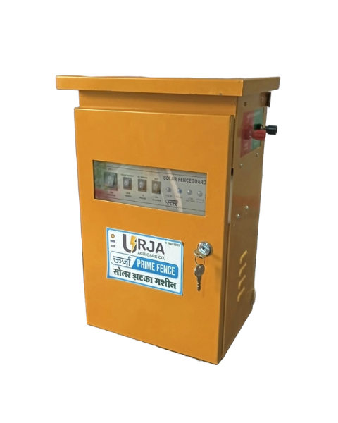 URJA 18 KV PANEL FENCE SOLAR ZATKA MACHINE / FENCE ENERGIZER FOR 1 TO 90 ACRE WITH CABLE AND 2 PIECE WARNING  BOARDS