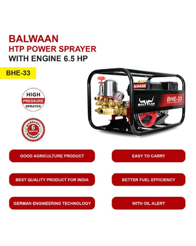 BALWAAN BHE-33 HTP WITH ENGINE 6.5HP SPRAYER PUMP