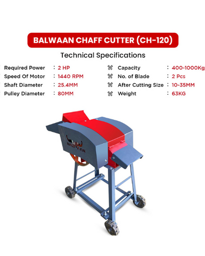 BALWAAN CH-120 CHAFF CUTTER WITHOUT MOTOR