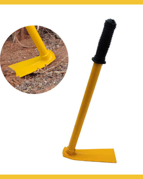 HECTARE TRADITIONAL FARM / GARDEN SINGLE HOE-YELLOW.