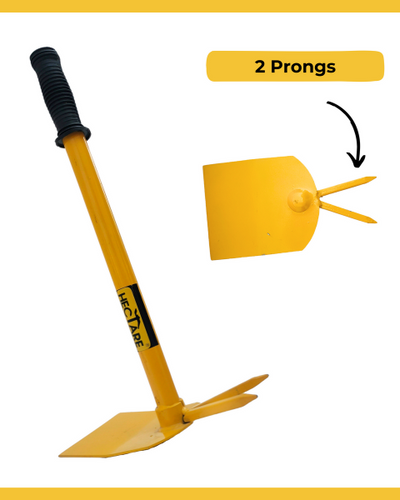 HECTARE TRADITIONAL HEAVY DUTY 2 IN 1 DOUBLE HOE GARDENING TOOL-YELLOW