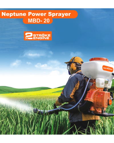 Neptune MBD-20 2 in 1 Knapsack Mist Blower, Powder Duster and Sprayer | 2-Stroke 31cc Petrol Engine | 20-Litre Tank Capacity