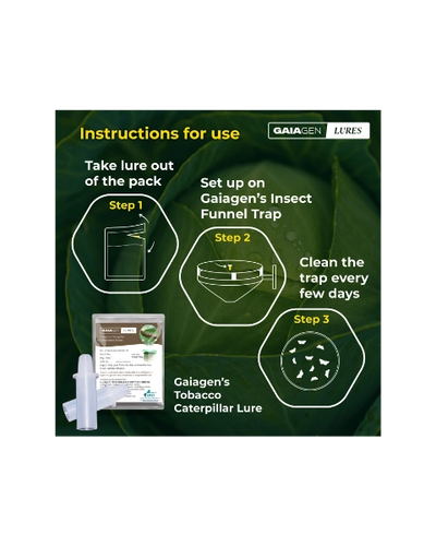 GAIAGEN TOBACCO CATERPILLAR LURE & INSECT FUNNEL TRAP COMBO PACK