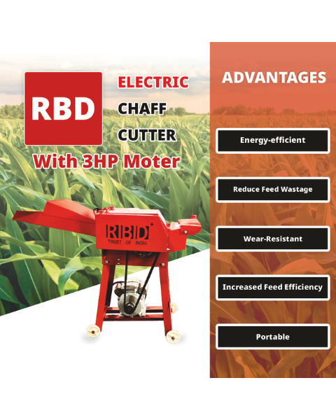 RBD Chaff Cutter With 3hp Copper Motor