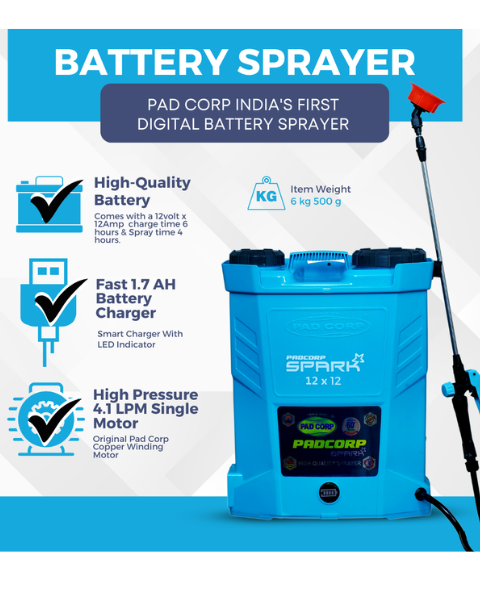 PAD Corp Spark 12 Volts X 12 Ampere Battery Sprayer