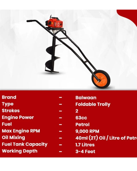 BALWAAN TROLLY EARTH AUGER 63CC