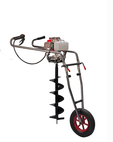 SAMRAT EARTH AUGER WITH FOLDABLE TROLLEY WITH 8INCH BIT 68CC