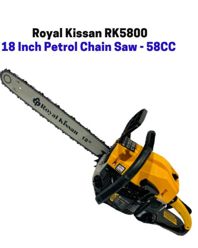 ROYAL KISSAN RK5800 ULTRA PREMIUM 18 INCH CHAIN SAW- 2-STROKE 58CC