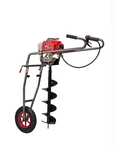 SAMRAT EARTH AUGER WITH FOLDABLE TROLLEY WITH 8INCH BIT 68CC