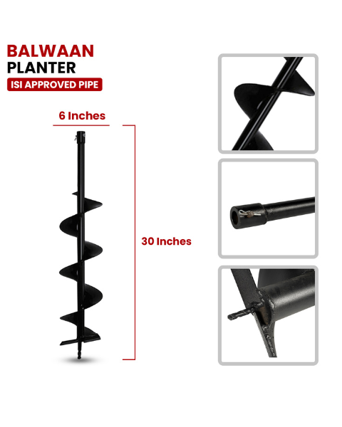 6 Inches Double Spiral Planter for Earth Auger