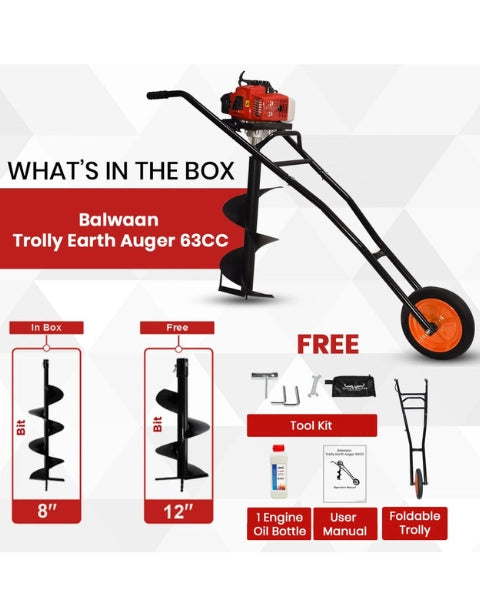 BALWAAN TROLLY EARTH AUGER 63CC