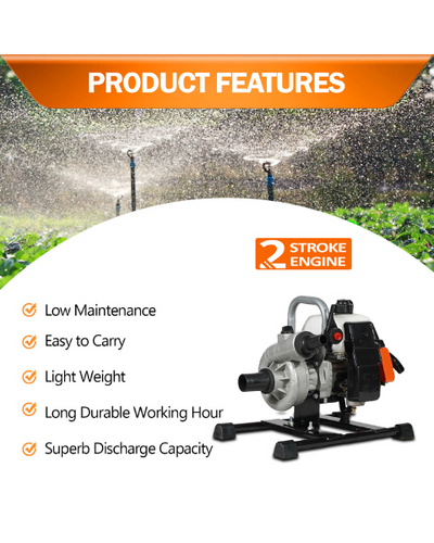 Neptune NWP-520 2 Stroke 1.5-inch Portable Water Pump Petrol Engine| 1.45KW High Power With 40.2 CC Advanced Technology