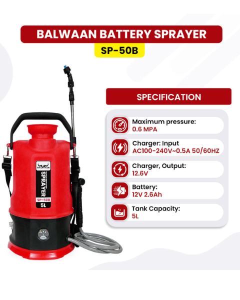 BALWAAN SP-50B LI-ION BATTERY SPRAYER (5L)