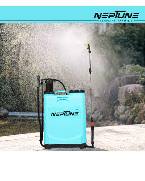 Neptune NF-02 Manual Knapsack Sprayer - Hand-Operated High-Pressure Pump - 16L Tank Capacity |