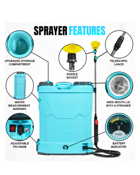 Neptune BS-12 Battery Sprayer – 16L, 12V for Agriculture & Garden Use