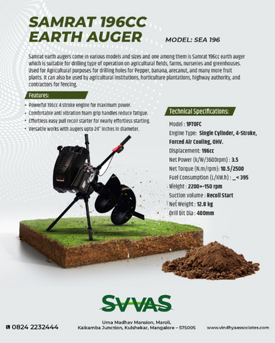 SAMRAT 196CC EARTH AUGER