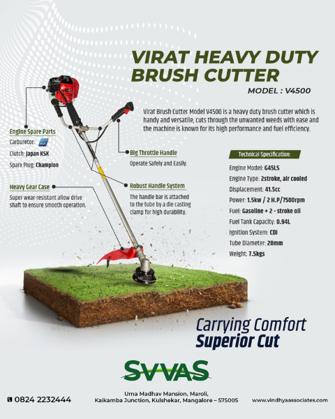 VIRAT BRUSH CUTTER 2 HP - V4500