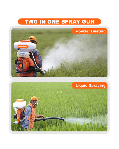 Neptune MBD-20 2 in 1 Knapsack Mist Blower, Powder Duster and Sprayer | 2-Stroke 31cc Petrol Engine | 20-Litre Tank Capacity
