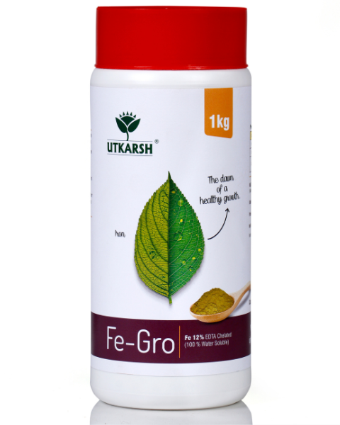 UTKARSH FEGRO (IRON - FE - 12% EDTA CHELATED, 100% WATER SOLUBLE FOLIAR SPRAY FERTILIZERS)