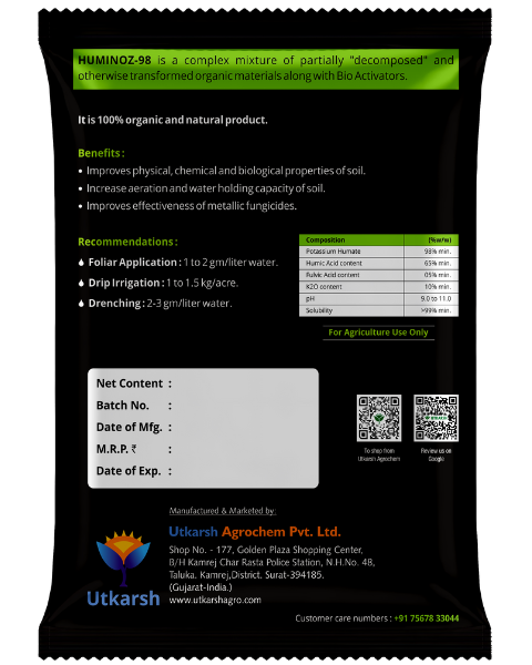 UTKARSH HUMINOZ-98 HUMIC ACID (98%)