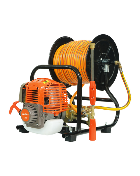 Neptune NPW-768-WH 4-Stroke Portable Power Sprayer | 35CC Petrol Engine | 50 Meter High Pressure Pipe | Hose Reel & Spray Gun - Sprayers