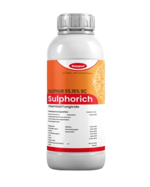 Katyayani Sulphorich (Sulphur 55.16% SC) Broad-Spectrum Solution for Fungal Diseases in Fruits & Vegetables Fungicides