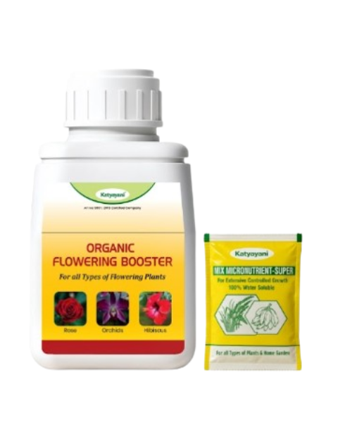 Katyayani Flowering Booster Fertilizer + Mix Micro 10 Gm For All Flowering Plants - Fertilizers