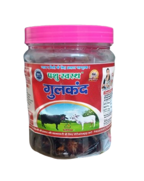 PASHU SVASTH (Gulkand Rose Infused) increase Milk, Cools Stomachs for Happy Cattle Feed Supplements