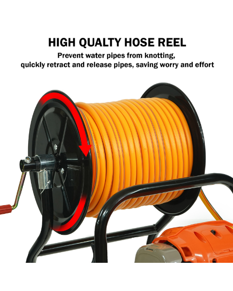 Neptune NPW-768-WH 4-Stroke Portable Power Sprayer | 35CC Petrol Engine | 50 Meter High Pressure Pipe | Hose Reel & Spray Gun - Sprayers