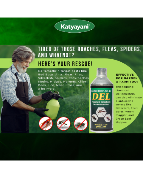 Katyayani DEL Insecticide – Effective on Mosquitoes, Flies, Bugs & cockroaches