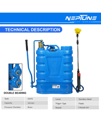 नेपच्यून सिम्प्लीफाइ फार्मिंग- नेपसेक हैन्ड ऑपेरटेड गार्डन स्प्रैयर-10,16 लीटर छमता
