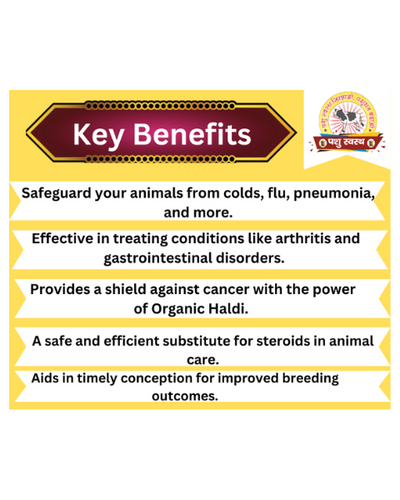 PASHU SVASTH Organic Haldi (Immunity Booster for Animals) Feed Supplements