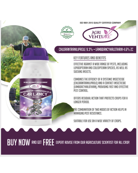 AgriVenture CAR LAMCY (Chlorantraniliprole 9.3% + Lambdacyhalothrin 4.6% ZC) Insecticides