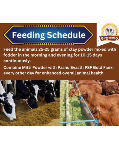 PASHU SVASTH Mitti Powder (Prevent animals from eating soil and whipping walls) Feed Supplements