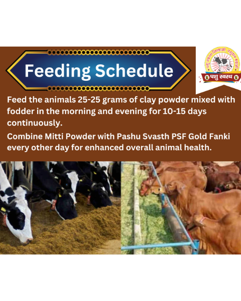 PASHU SVASTH Mitti Powder (Prevent animals from eating soil and whipping walls) Feed Supplements
