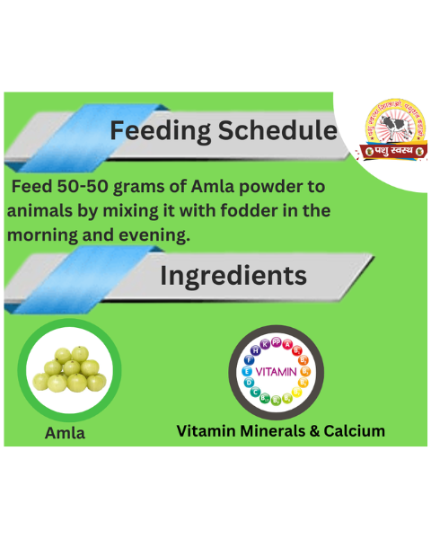 PASHU SVASTH Amla Powder (Boost Vitamin C for Cattle) Feed Supplements