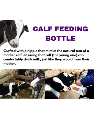 PASHU SVASTH CALF FEEDING BOTTLE (2L Multi Hole Calf Feeding Bottle with Food Grade Silicone Nipple and Graduated Design) Milking Machine & Accessories