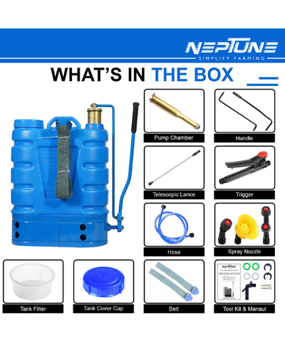 नेपच्यून सिम्प्लीफाइ फार्मिंग- नेपसेक हैन्ड ऑपेरटेड गार्डन स्प्रैयर-10,16 लीटर छमता