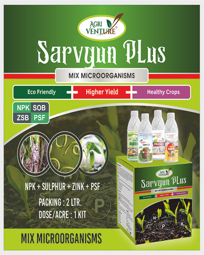 AgriVenture SARVGUN PLUS (Mix MicroOrganisms – NPK+SOB+ZSB+PSF) Bio Fertilizers