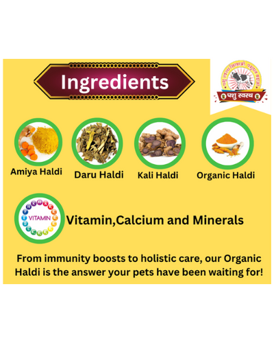 PASHU SVASTH Organic Haldi (Immunity Booster for Animals) Feed Supplements
