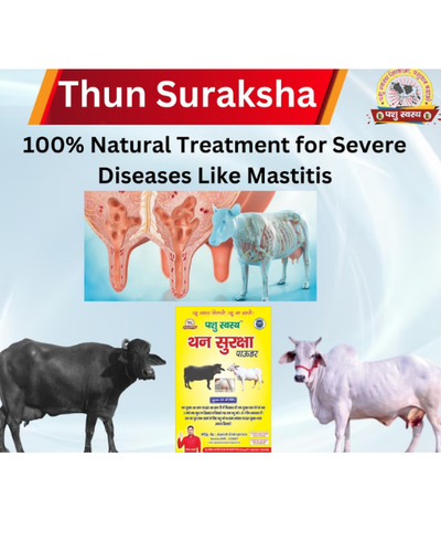 PASHU SVASTH Thun Suraksha (थन सुरक्षा - Herbal Solution for Mastitis) Cattle Care Products