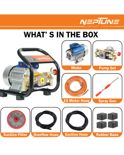 Neptune PW-769 E 1100W Electric Portable Power Pressure Sprayer Pump with Brass Made High Pressure Pump - Sprayers