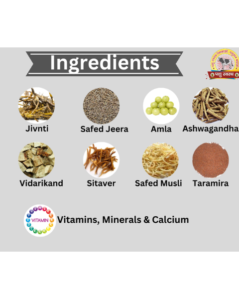 PASHU SVASTH Mineral Mixture (Boost Milk, Health & Fertility) Feed Supplements